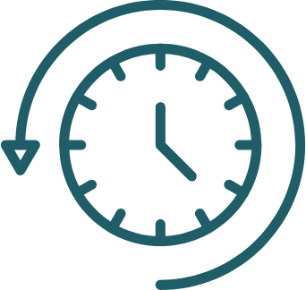 Clock with a rotating arrow